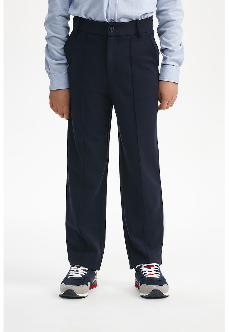 Pantaloni drepti cu pensa frontala