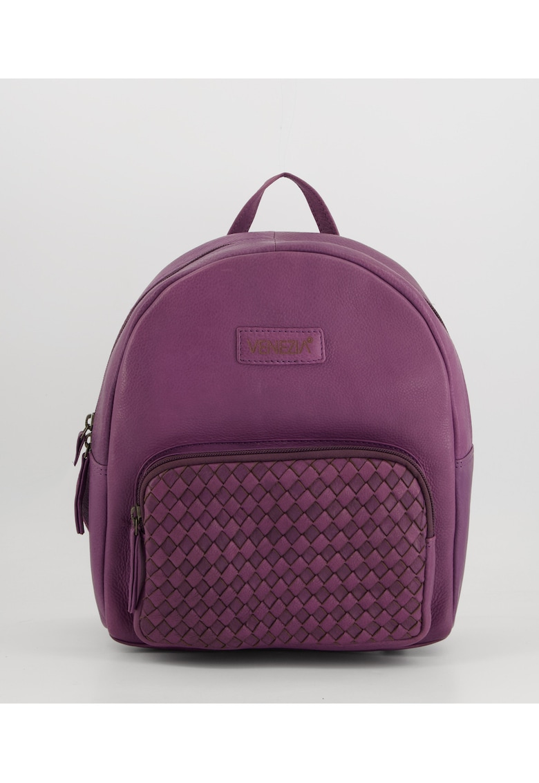 Rucsac din piele cu buzunar exterior - 49745