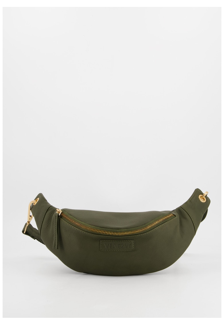 Borseta dama -  piele naturala - verde - 33x13x4cm