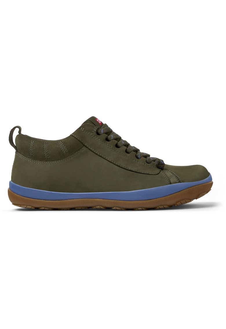 Pantofi casual din piele nabuc Peu Pista GM 1213 - Verde feriga