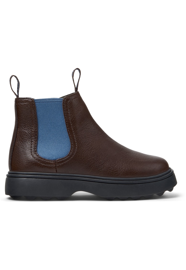 Ghete Chelsea de piele Norte 8457 - Maro cognac/Albastru deschis