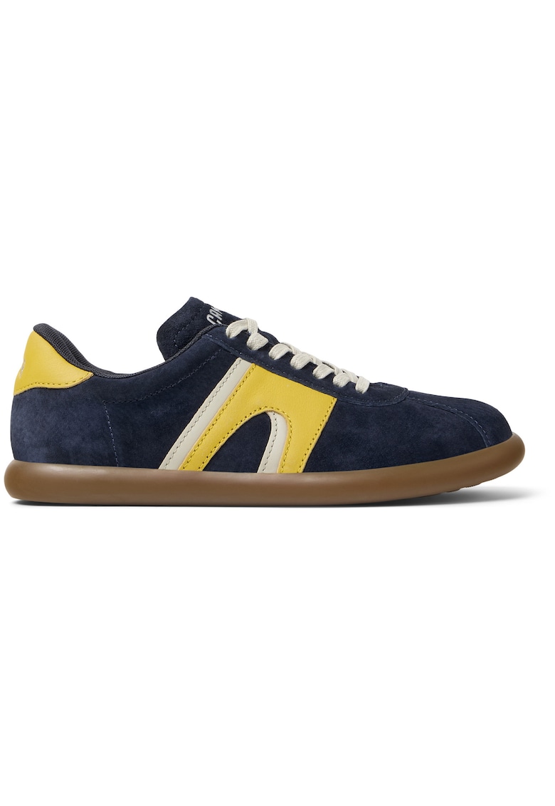Pantofi sport Pelotas Soller de piele nabuc - Galben/Bleumarin