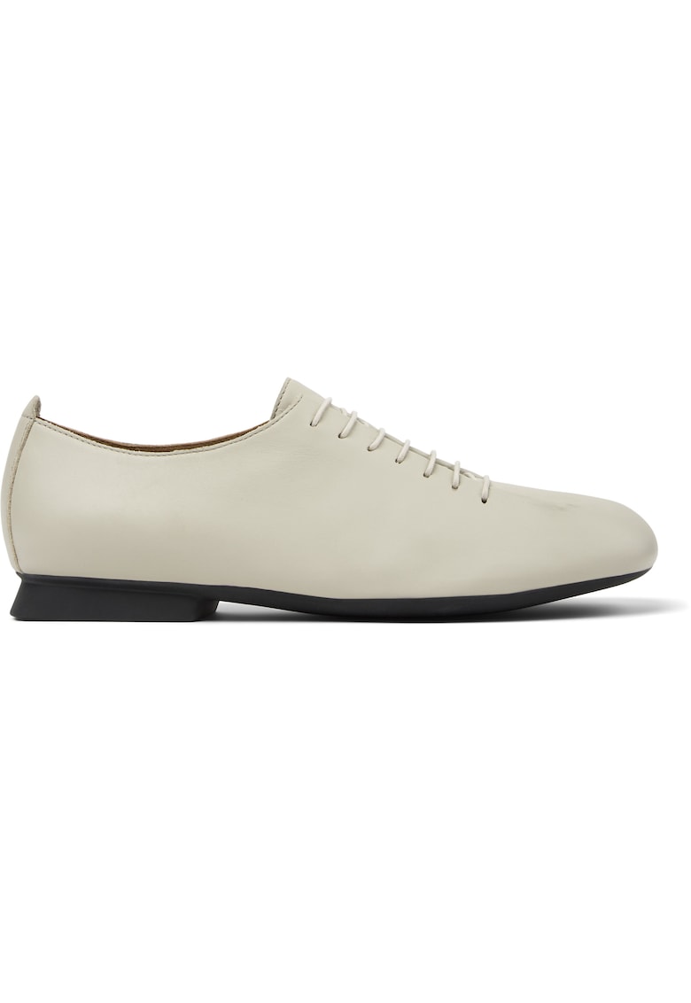 Camper Pantofi slip-on cu varf patrat si talpa plata Casi Myra - Bej