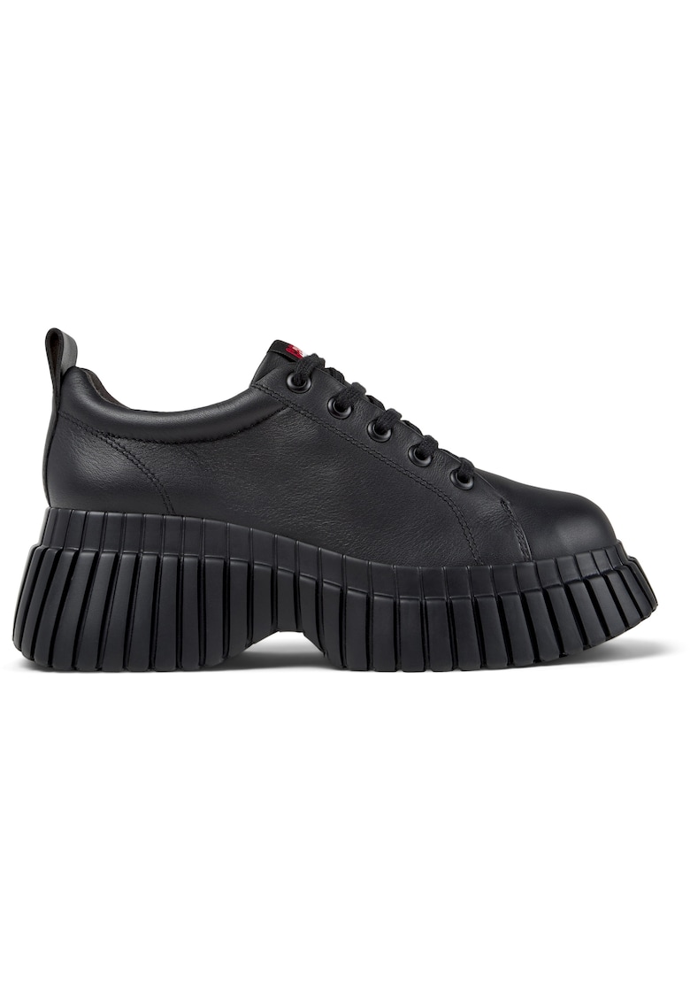 Pantofi cu aspect masiv si talpa wedge Pix - Negru