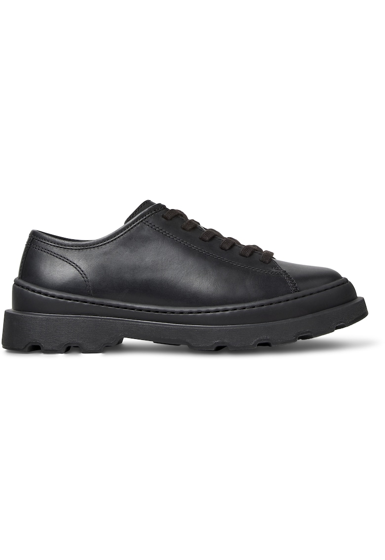 Pantofi din piele cu aspect masiv Brutus - Negru