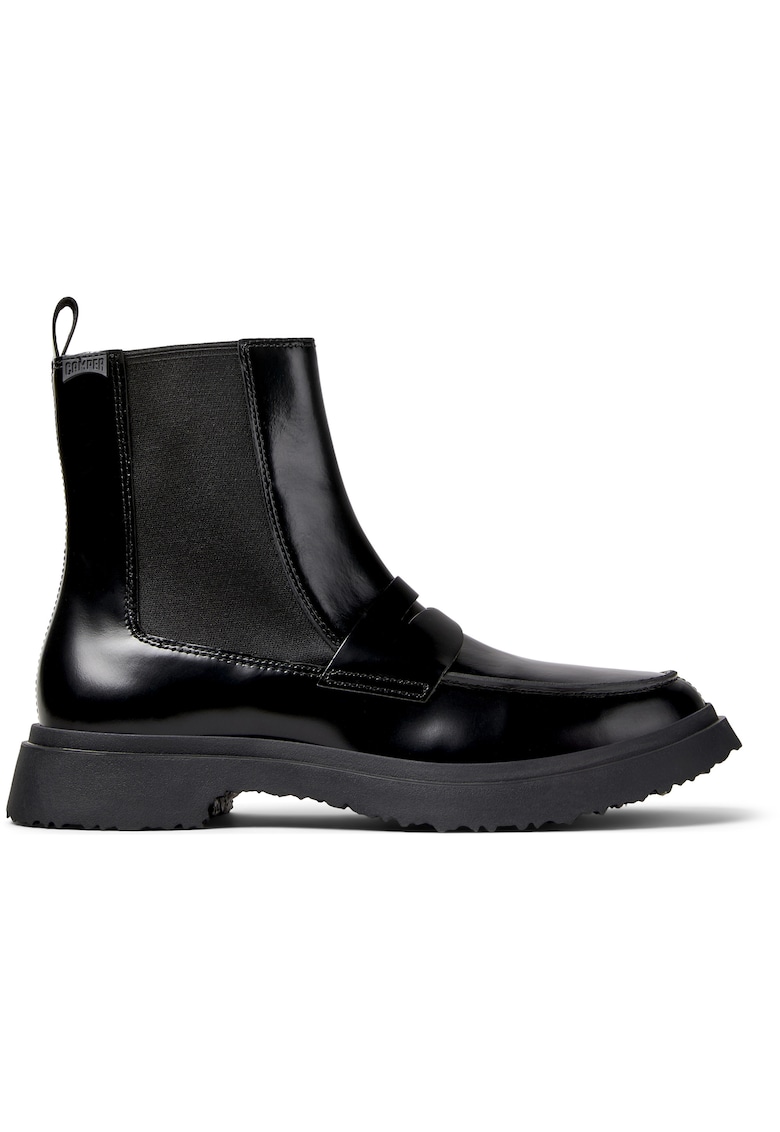 Ghete Chelsea de piele Walden - Negru
