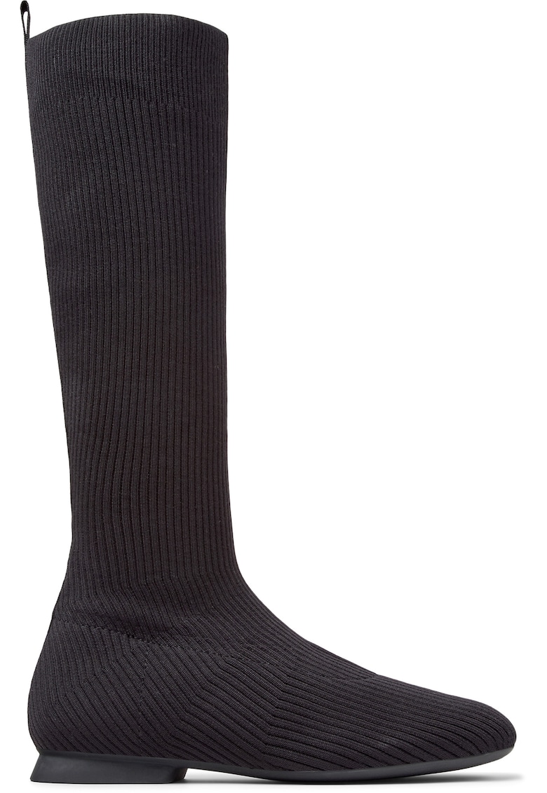 Cizme lungi din material textil Casi Myra - Negru