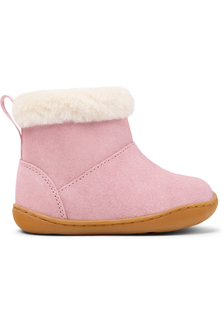 Botine de piele intoarsa Peu Cami - Roz pastel
