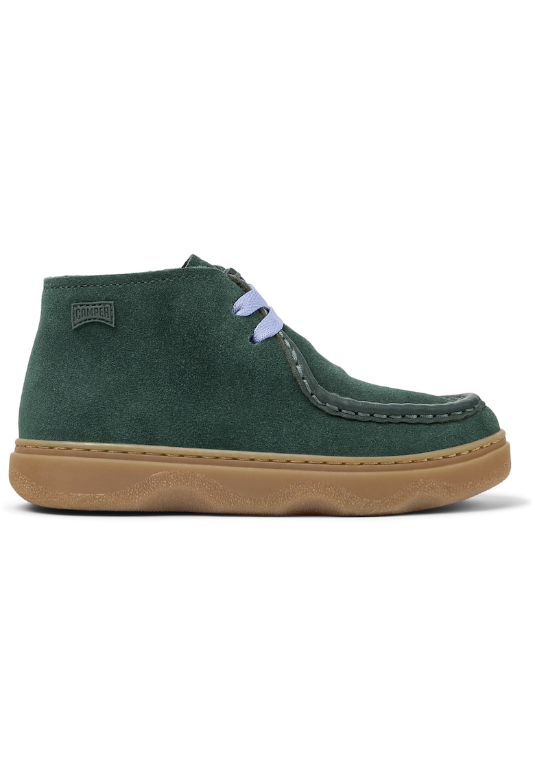 Botine de piele intoarsa Kiddo - Verde