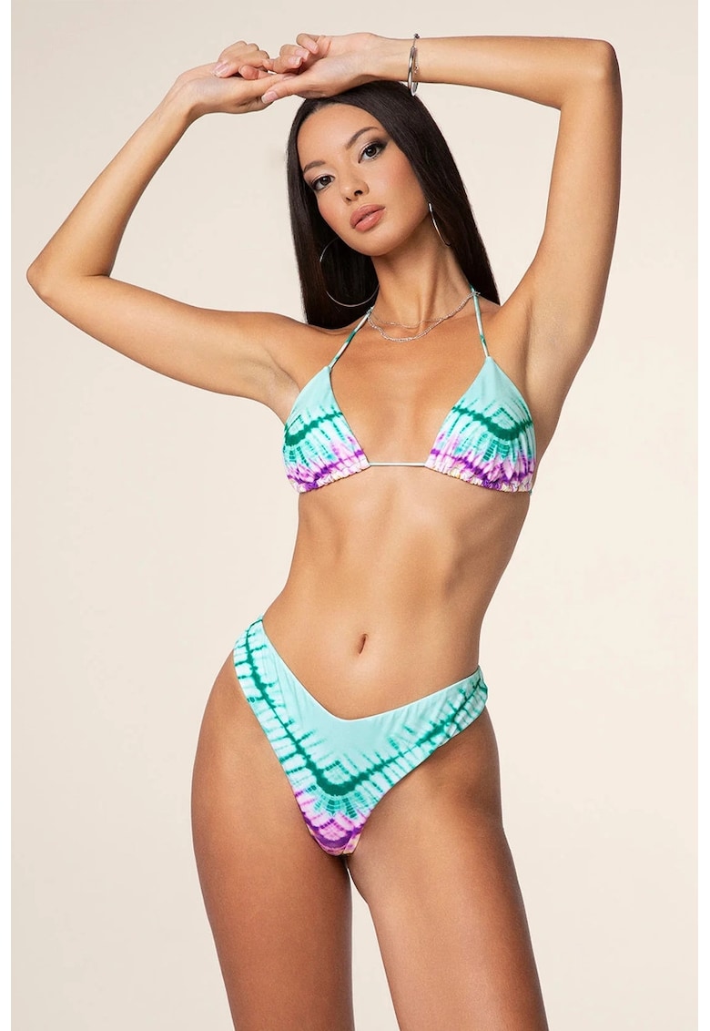 Costum de baie din 2 piese cu model tie-dye