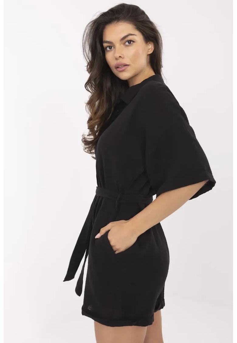 Salopeta scurta cu buzunare laterale -