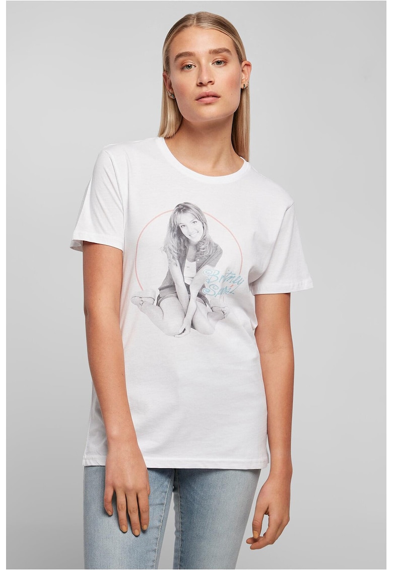 Tricou cu imprimeu Britney Spears - Alb optic
