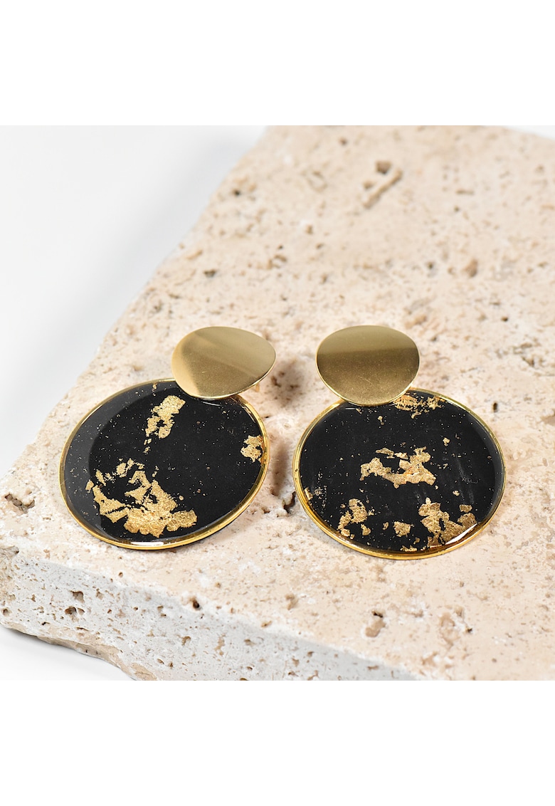 Cercei din lut polimeric si rasina epoxidica - multicolor - lucrati manual