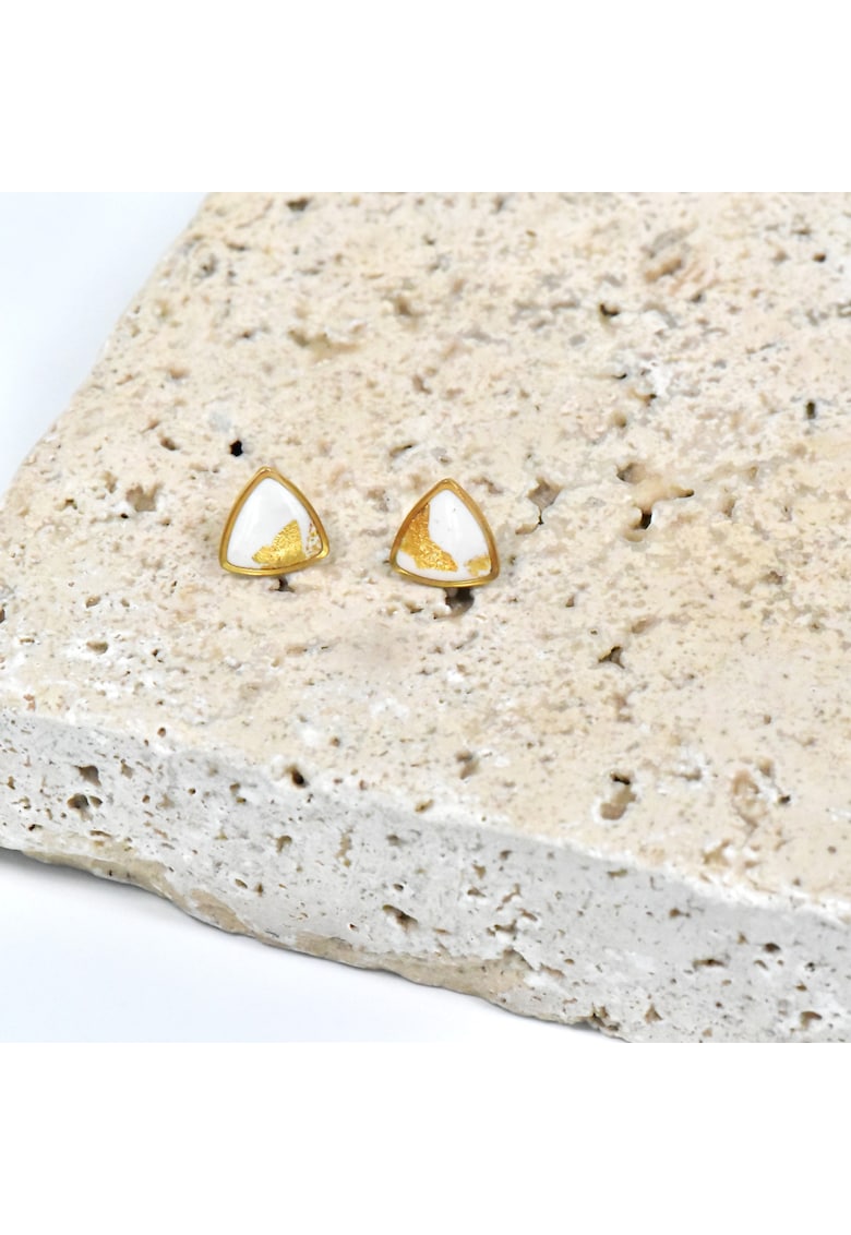 Cercei din lut polimeric si rasina epoxidica - design manual - usori - multicolor