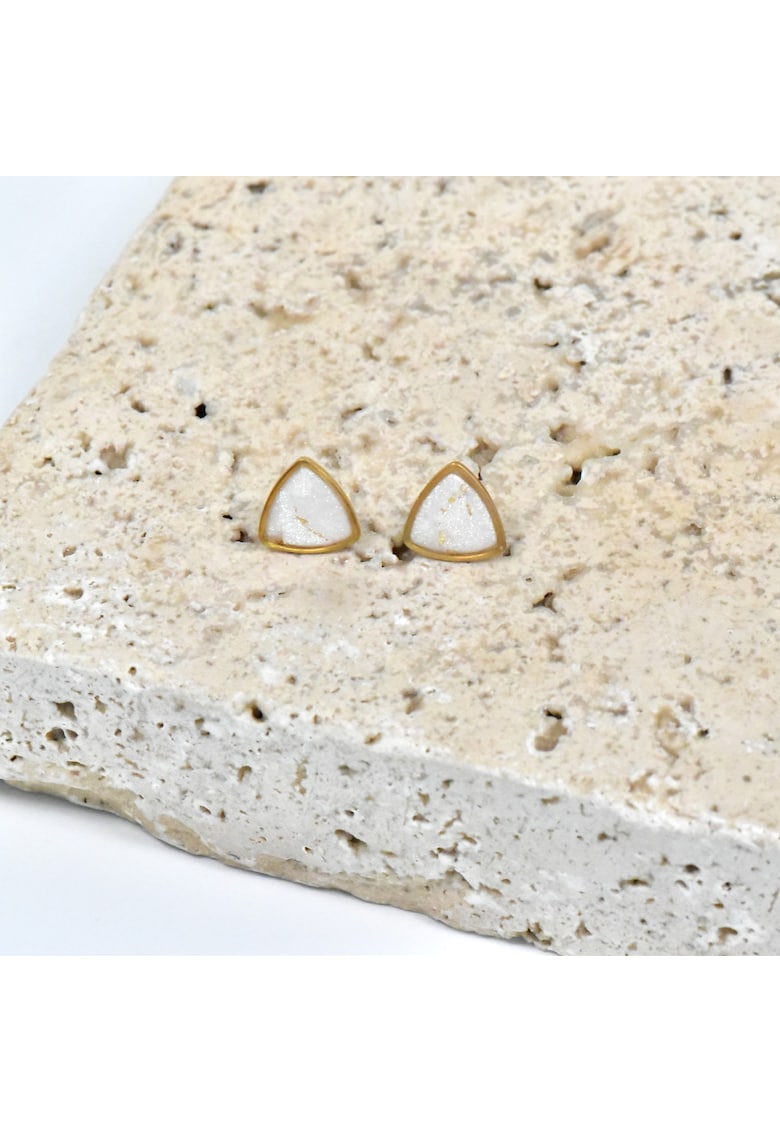 Cercei din lut polimeric si rasina epoxidica - unici - multicolori - 4 cm