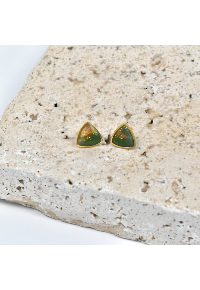 Cercei din lut polimeric si rasina epoxidica - forme unice - multicolor - 5x5cm