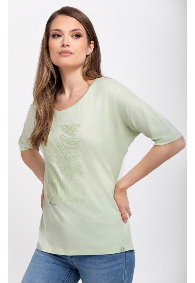 Tricou T-Fest pentru femei - verde - Comfort Fit