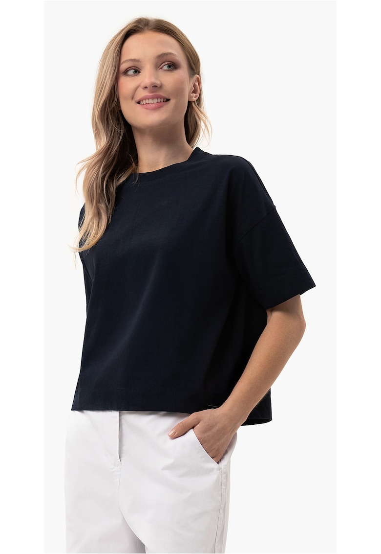 Tricou T-Flame pentru femei - albastru marin - Comfort Fit - bumbac