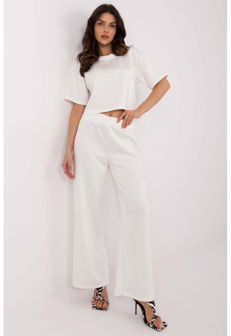 Set de tricou si pantaloni cu croiala lejera