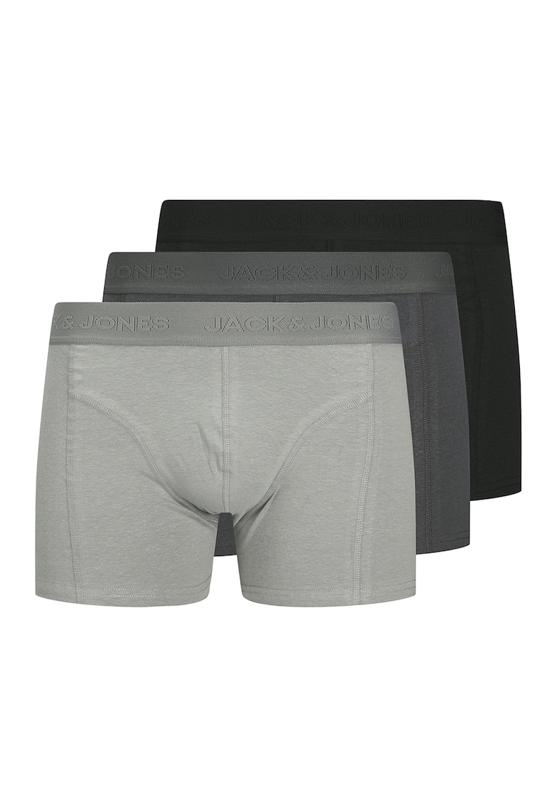 Set de boxeri cu logo - 3 perechi - Negru/Gri deschis