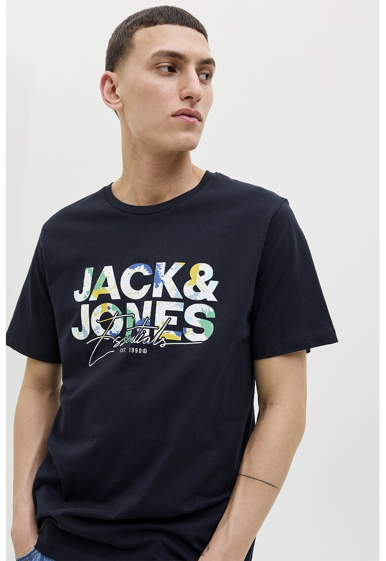 Tricou cu imprimeu logo - Albastru ultramarin/Albastru royal/Alb optic