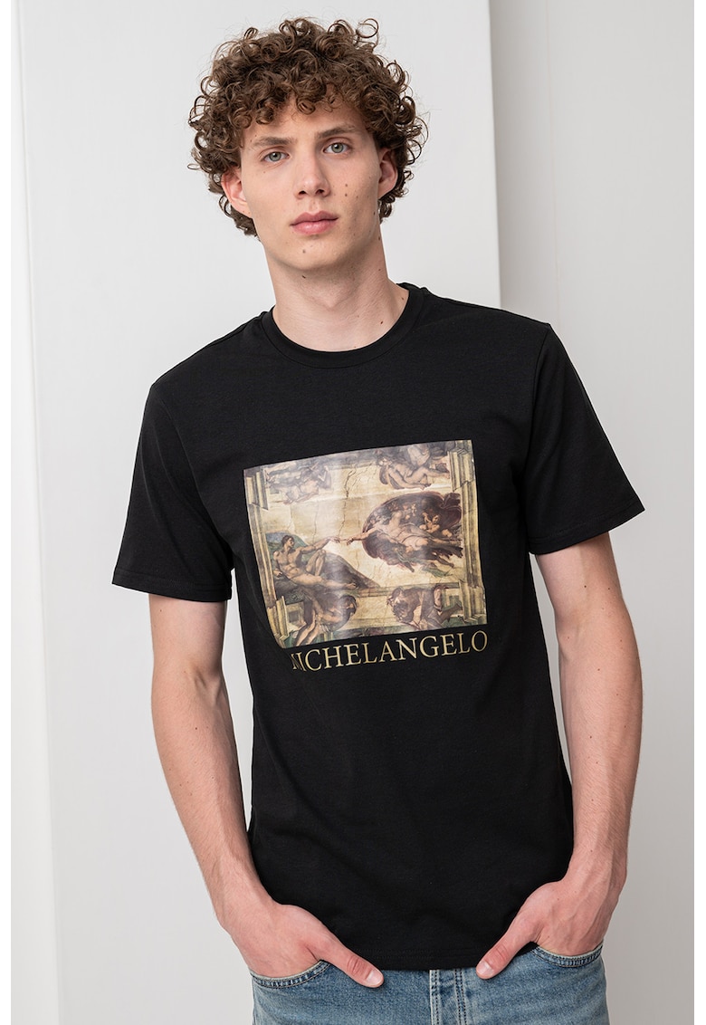 Tricou din bumbac cu imprimeu Ita