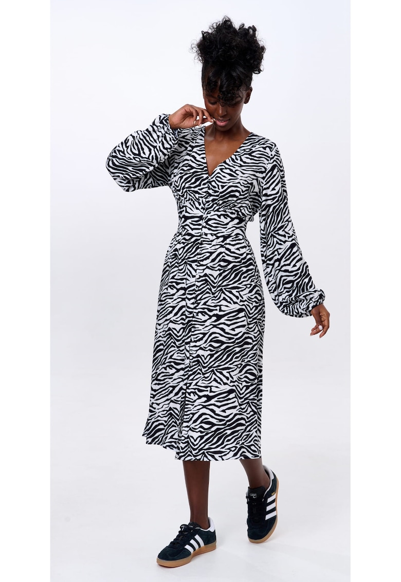 Rochie cu imprimeu tip zebra Lena