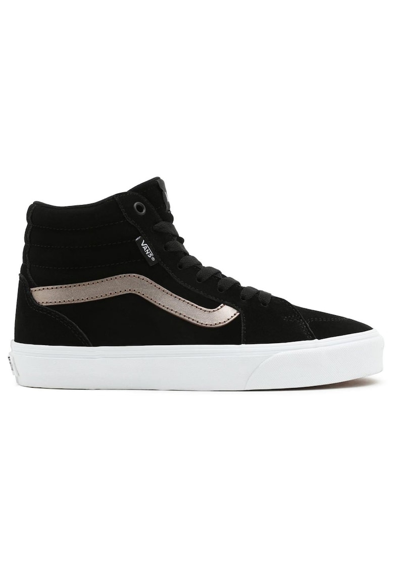 Tenisi dama WM Filmore Hi VN0A5HYUA801 - piele intoarsa - inchidere cu sireturi - negru