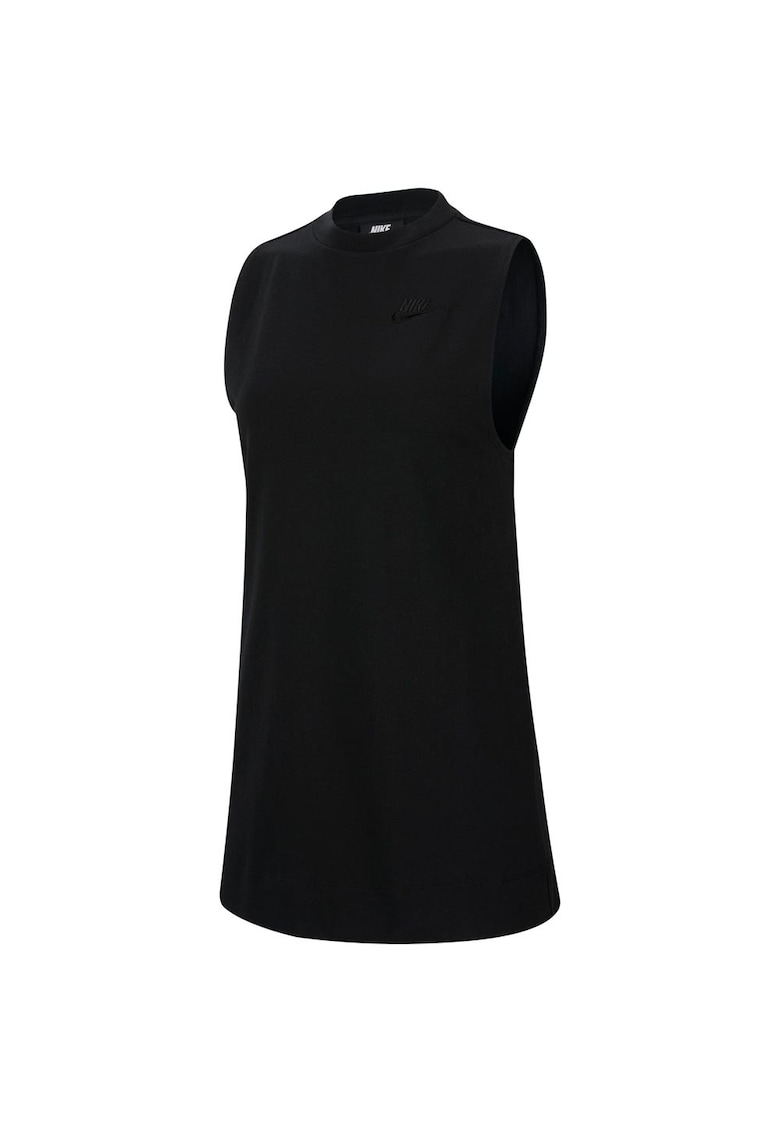 Maiou sport dama tunica - bumbac - moale - lung - negru -