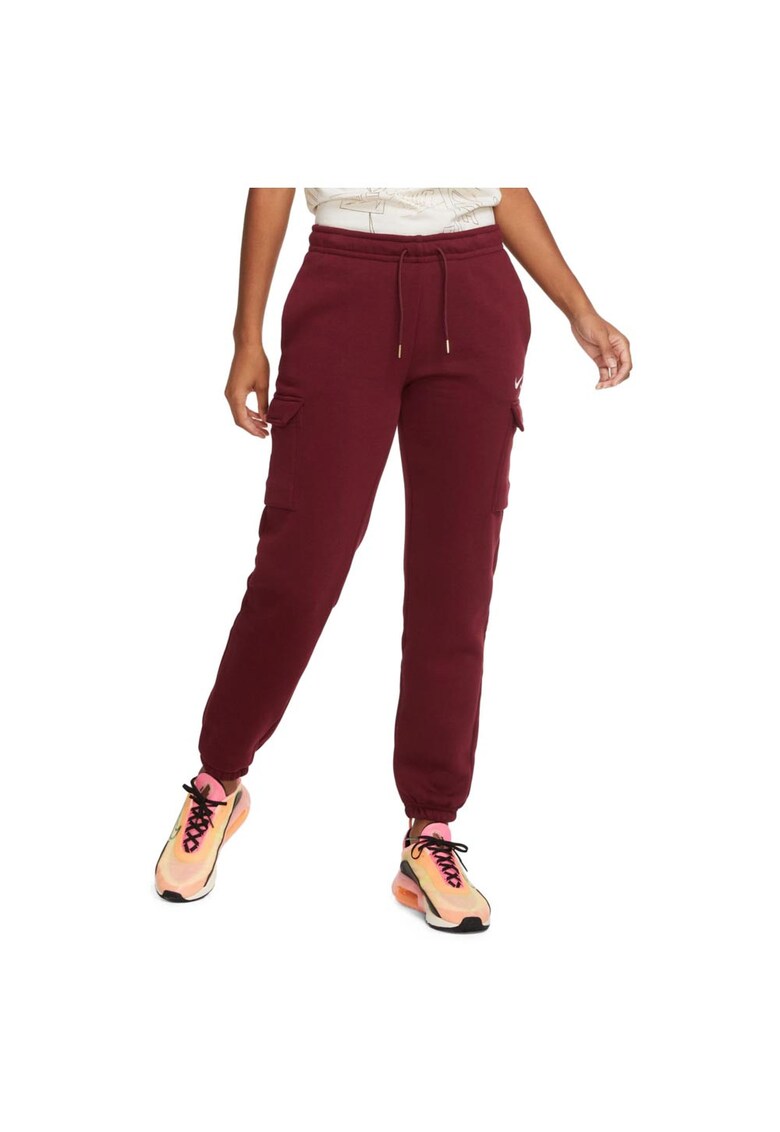 Pantaloni sport dama DC0848 - Bumbac/Poliester - Visiniu -
