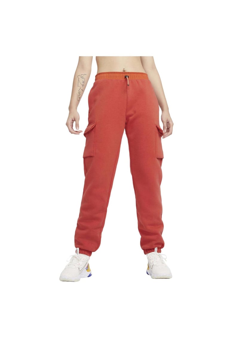 Pantaloni sport dama DD3607 - Fleece - Portocaliu -