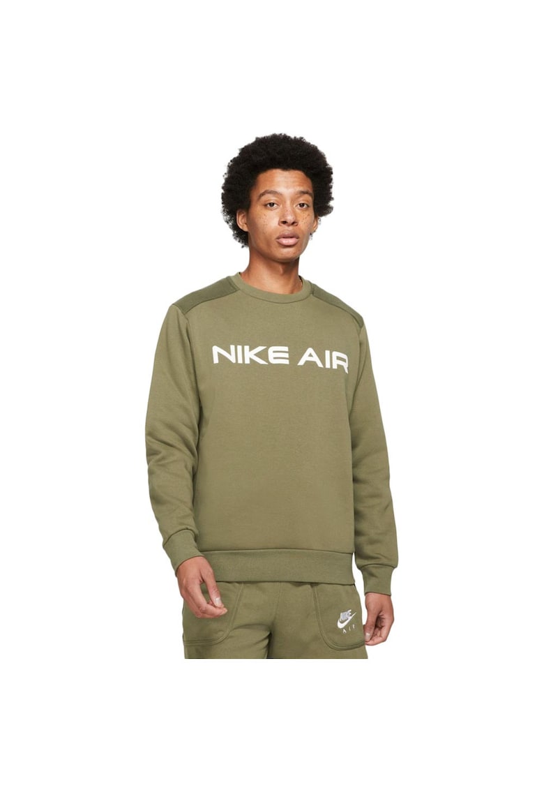 Hanorac sport Air - casual - verde - bumbac - fleece -