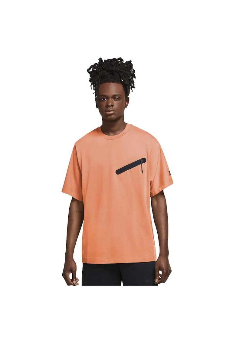 Tricou sport scurt - bumbac gros - croiala lejera - buzunar cu fermoar -