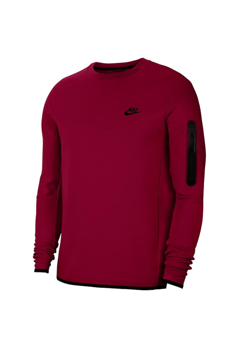 Bluza sport model CU4505 - bumbac - rosu - Tech Fleece - cu buzunar pe maneca -