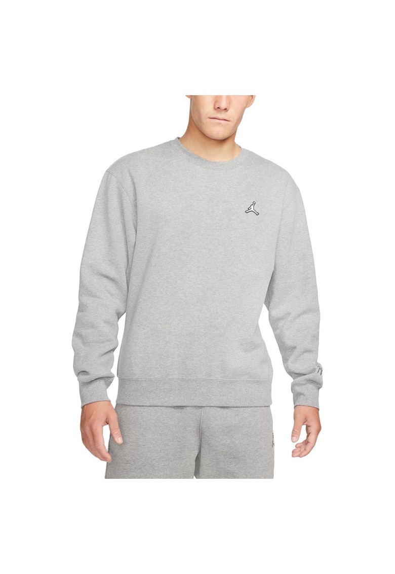 Bluza sport Essential Crew Fleece - gri - bumbac - croiala lejera