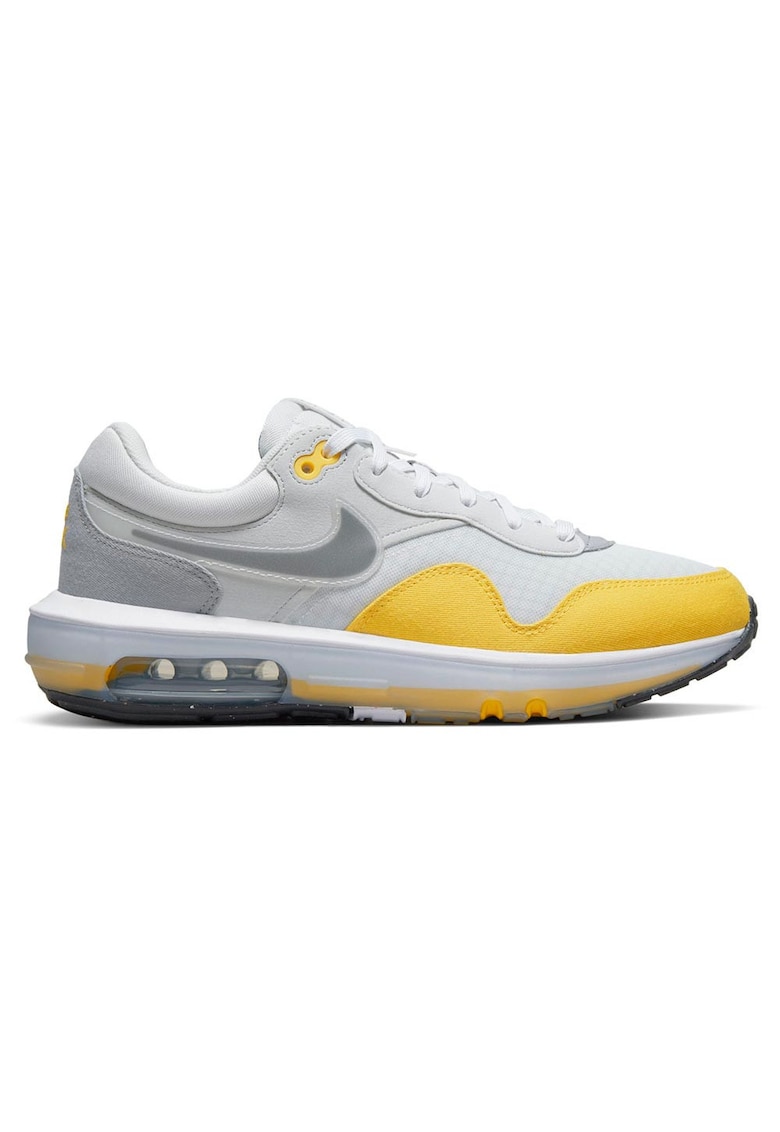 Pantofi sport barbati - Air Max 90 - retro - gri-galben - nylon-piele intoarsa