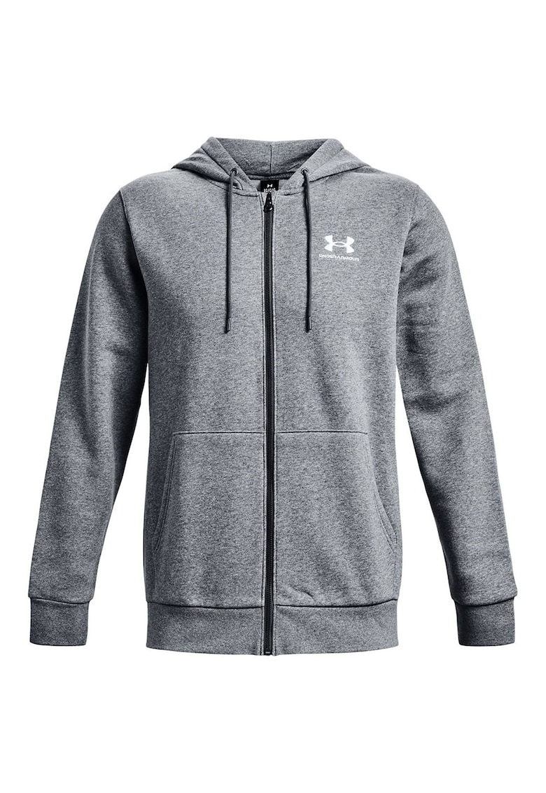 Hanorac sport barbati gluga - fleece ultra-moale - 80% bumbac - gri