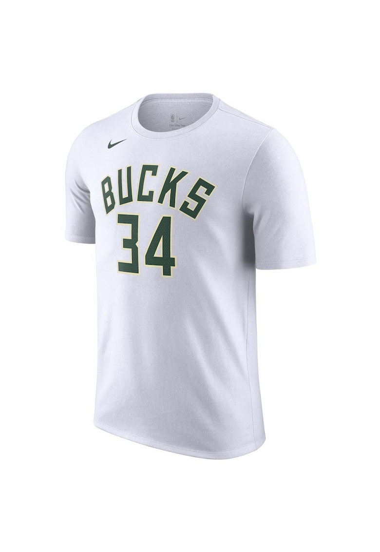 Tricou sport barbati Milwaukee Bucks - alb - bumbac