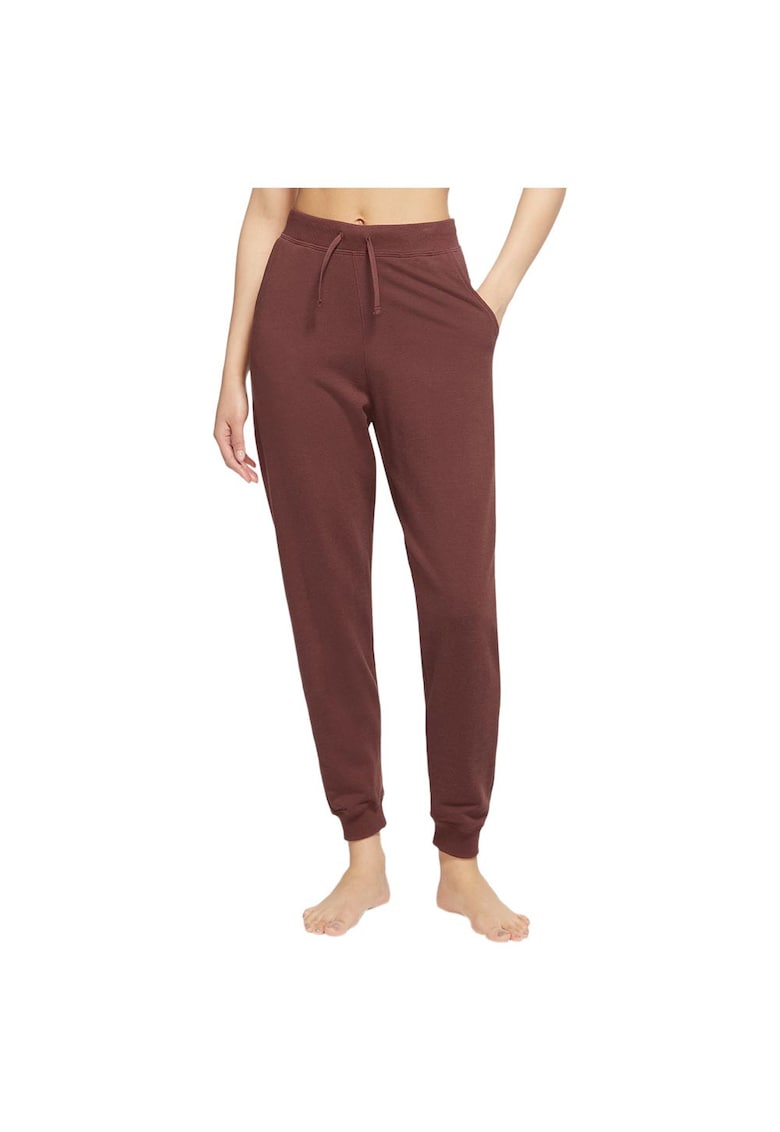 Pantaloni sport dama DN0936 - Modal/Bumbac - Maro