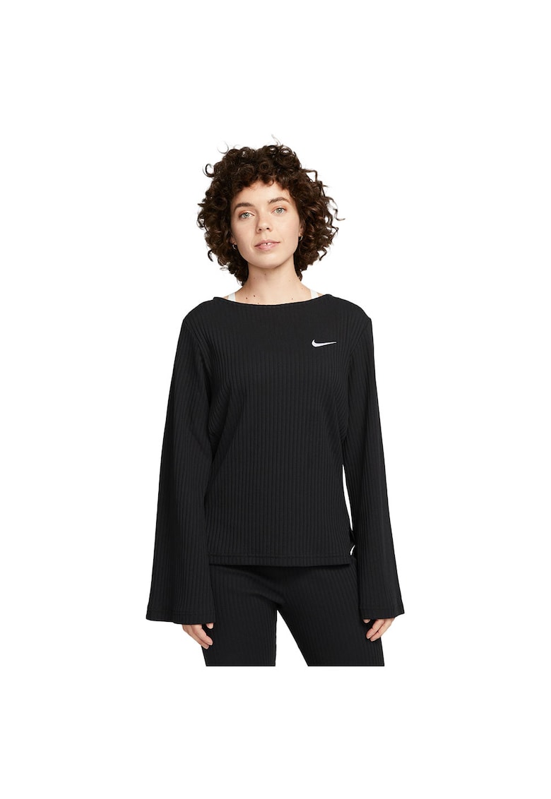Hanorac sport negru - bumbac - stil casual - maneci raglan