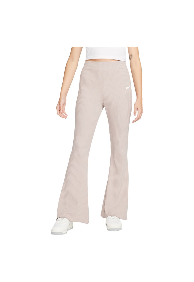Pantaloni sport dama DV7868 - Fleece - Bej -
