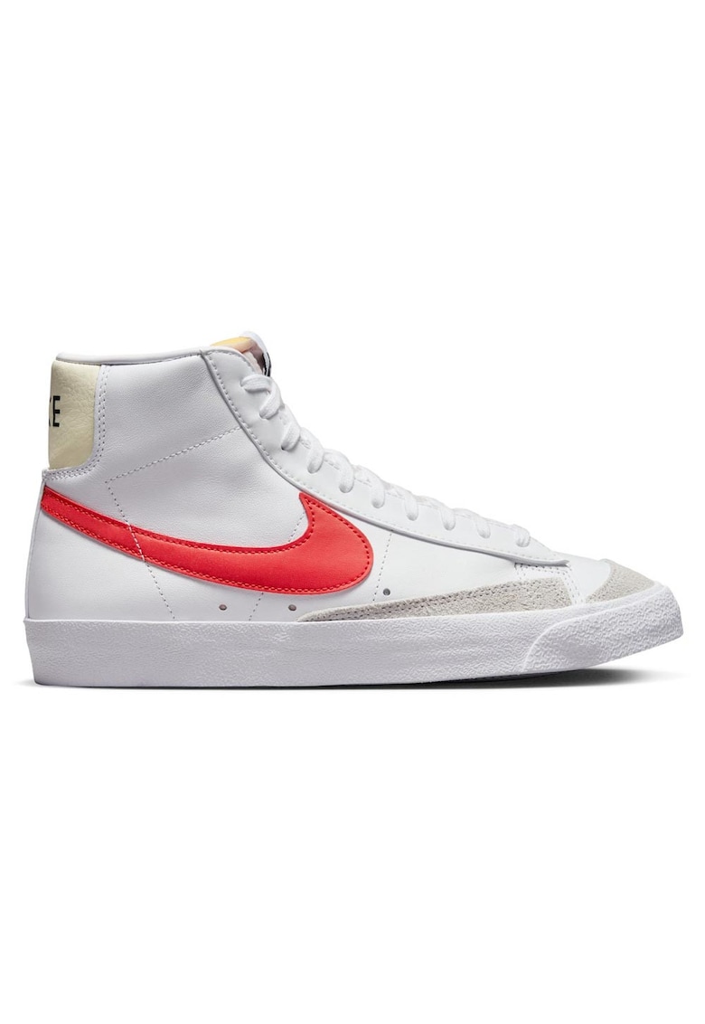 Pantofi sport barbati Blazer Mid '77 Vintage - alb-portocaliu-rosu - piele si material sintetic - stil retro