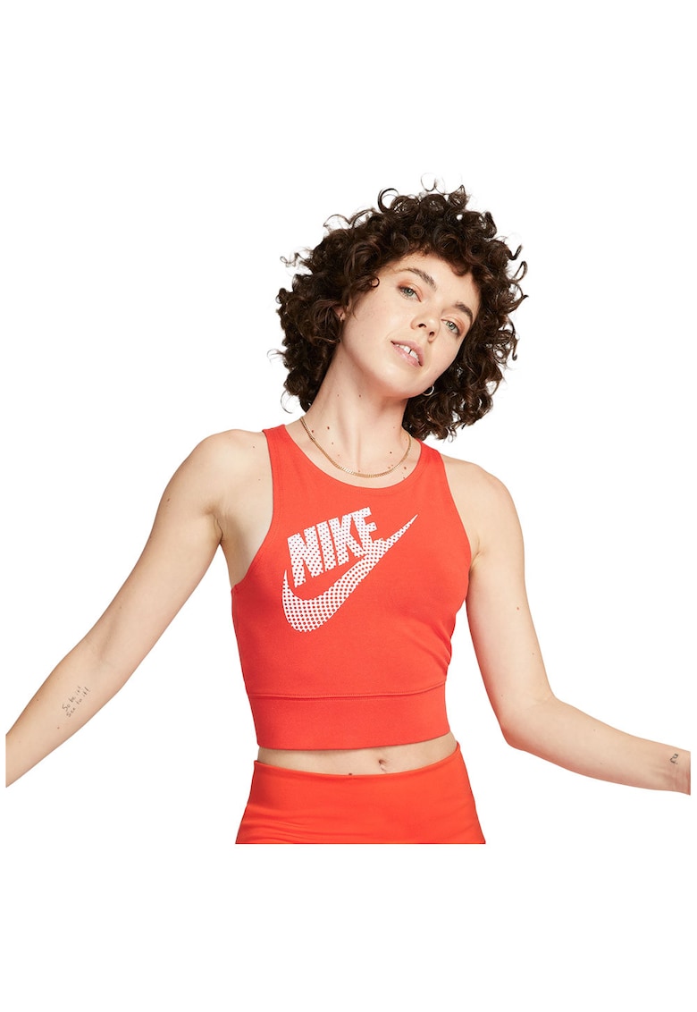 Maiou sport dama scurt - elastic - bumbac/poliester - portocaliu