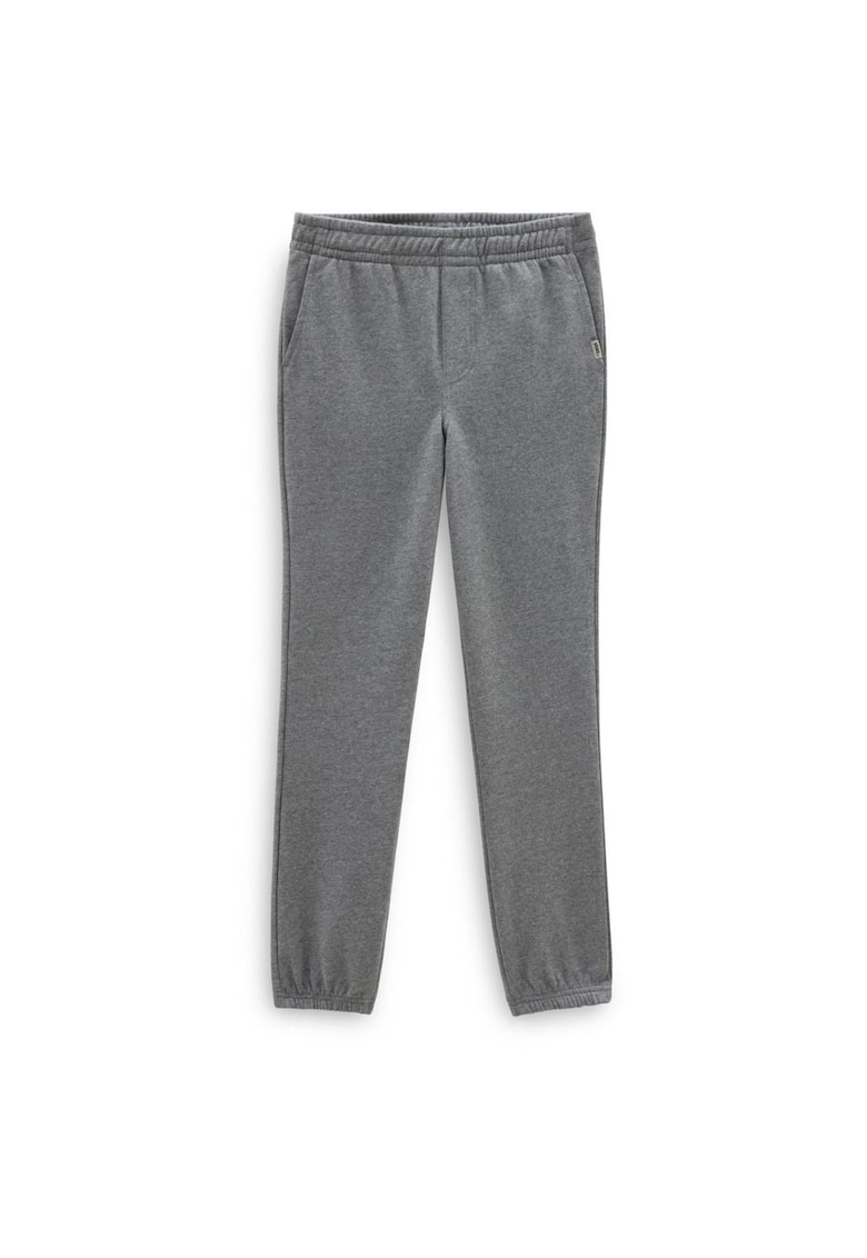 Pantaloni sport talie elastica - buzunare laterale - bumbac - gri