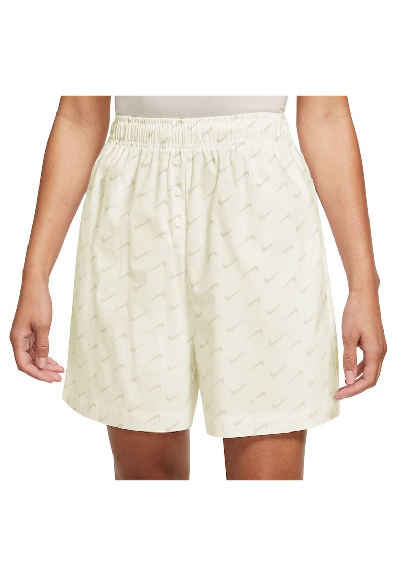 Pantaloni sport scurti dama DV7932 - Bumbac/Nylon - Galben -