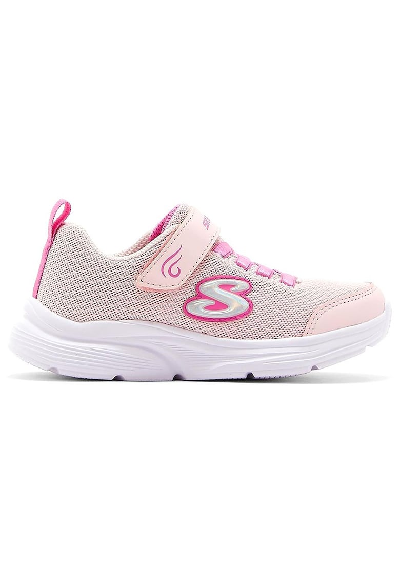 Pantofi sport copii - Wavy Lites - slip-on - plasa - sintetic - roz -
