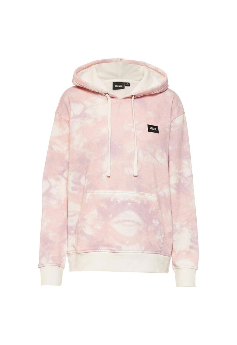 Hanorac sport dama - Pullover-B - imprimeu all-over - roz - bumbac