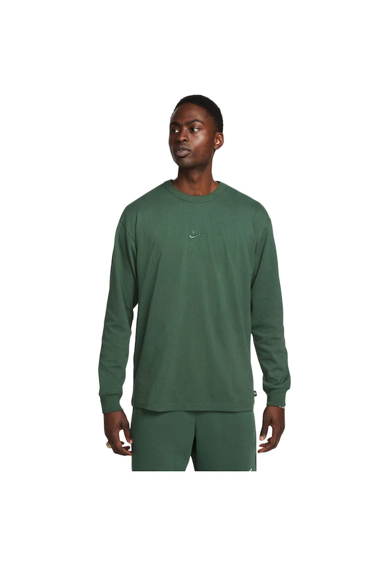 Bluza Sportswear - maneca lunga - bumbac organic - croiala lejera - verde