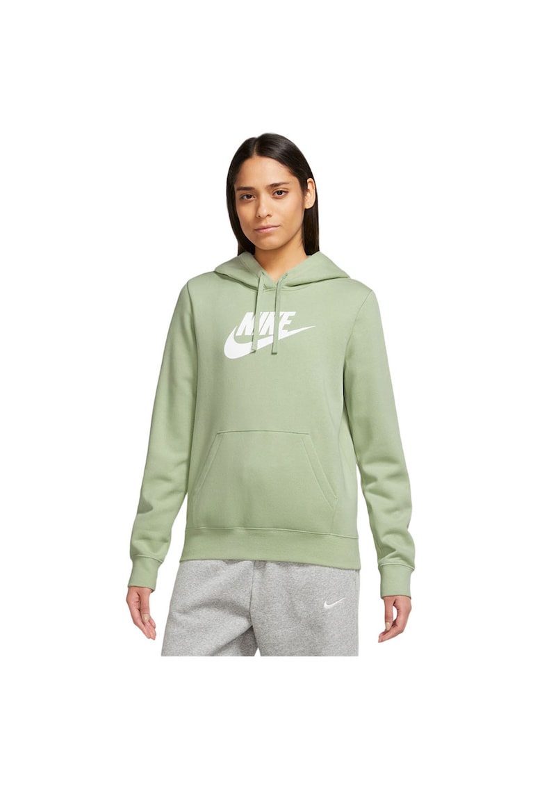 Hanorac sport dama Club Fleece - gluga reglabila - buzunar cangur - verde - bumbac/poliester