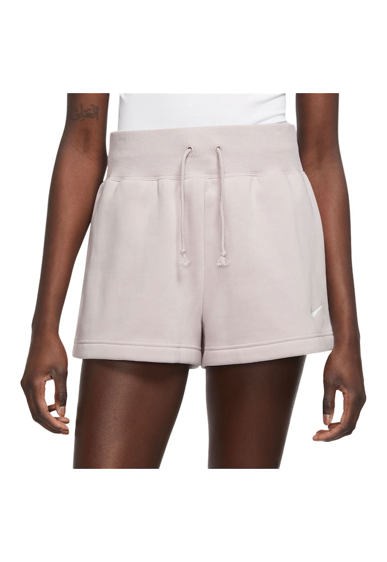 Pantaloni sport scurti dama FD1409 - Bumbac/Poliester - Gri -